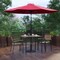 Flash Furniture Patio Set-35" Table-2 Chairs-Red Umbrella-Base XU-DG-810060062-UB19BRD-GG - alternate 1